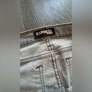 Express polka dot skinny jeans